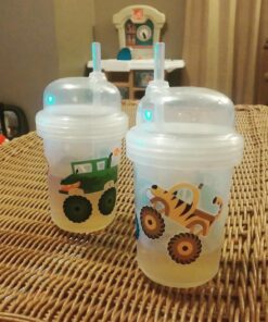 nuSpin Kids 8 oz Zoomi Straw Sippy Cup, Monster Trucks Style 25 71ZeHz0iyHL