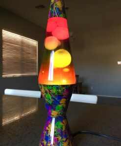 Lava Lite 2142 Colormax, White Wax, Clear Liquid, Tri-Colored Globe and Paintball Decal Base Abstract 26 71ZeTSlsfL