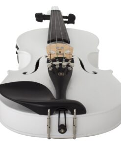 Cecilio 4/4 CVNAE-White Ebony Fitted Acoustic/Electric Violin in Pearl White(Full Size) 18 71Zf f t4oL