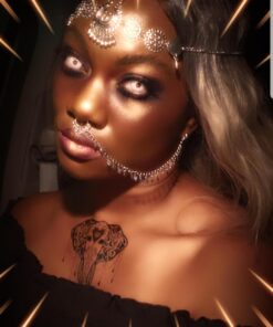 Pinkiou Face Tattoo Sticker gold temporary face tattoos for Women Girls Make Up Dancer Costume Parties, Shimmer Glitter Metallic facial art stickers (18-0067) 18-0067 52 71ZfNIO7k6L