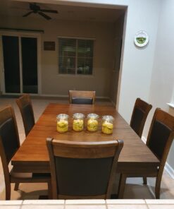 OAMCEG 4 Pack Wide Mouth Mason Jars - 34 OZ Airtight Glass Canning Jars with Leak Proof Rubber Gasket and Clip Top Lids, Perfect for Storing Coffee, Sugar, Flour or Sweets J-1L 39 71ZfcJ1xhgL