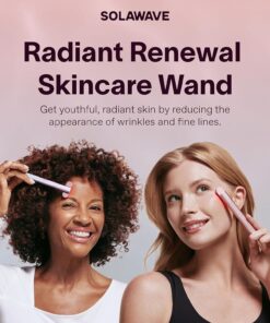 Solawave 4-in-1 Radiant Renewal Wand and Serum Bundle, Face Skincare Wand with Facial Massager, Facial Wand with Renew Complex Serum Blue/Pink Ombre 24 71Zg8q7CWgL