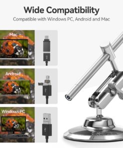 USB Digital Microscope, Teslong 10X to 200X Magnification Camera with Stand, Portable Handheld Electronic Coin Magnifier, Soldering Camera Ear Otoscope 33 71ZgGpg05L