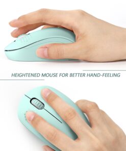 seenda Wireless Mouse, 2.4G Noiseless Mouse with USB Receiver - Portable Computer Mice for PC, Tablet, Laptop with Windows System - Mint Green A Mint Green 23 71ZgUrgU5L