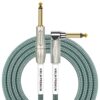 Kirlin Cable IWB-202PFGL-10/OL -10 feet- Straight to Right Angle 1/4-Inch Plug Premium Plus Instrument Cable, Olive Green Tweed Woven Jacket 10 feet 3 71ZghgAJBzL 1