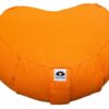 Waterglider International Zafu Crescent, Meditation Pillow with USA Buckwheat Hull Fill, Certified Organic Cotton, Saffron Orange Saffron 57 71ZgjP tEqL