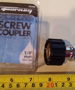 Sewer Jetter Kit 1/4" NPT x 50' Hose & 4.5 Orifice Button Nose Nozzle 4000 PSI 1/4 in. 35 71Zgr5X8RAL