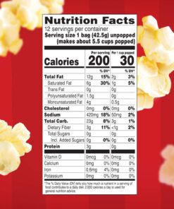 Orville Redenbachers Gourmet Popcorn Movie Theater Butter 12 Count. Mini Single 13 71Zhyd9zRkL