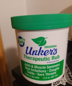 Unkers Therapeutic Rub for Joint Pain, Sore Muscles, Burn Cream, or Calm Your Cough 13.5 ounces 31 71ZhzxkAMCL