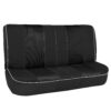 FH Group Automotive Seat Cover Universal Fit for Back Seat Black Edgy Piping Cloth Seat Protector for Dogs and Kids, Car Interior Accessories for Sedan and Van Rear Seat Covers with Rear Split Bench 4 71Ziy9tL5HL