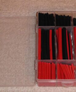 Ginsco 270Pcs 3:1 Shrink Ratio Dual Wall Adhesive Lined Heat Shrink Tubing Tube 6 Size: 3/8",1/4",3/16",1/8",3/32",1/16", 2 Color KIT Black Red 270 49 71ZjILFqFbL