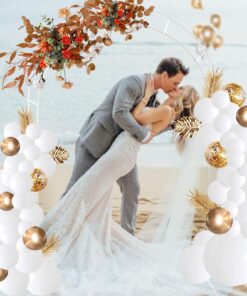 Alternative view of Adorox 7.8ft Backdrop Stand - Balloon Arch Kit, Stable Balloon Arch Frame, Metal Wedding Arch for Wedding Birthday Party Baby Shower Decoration(White) 1 White 1pc