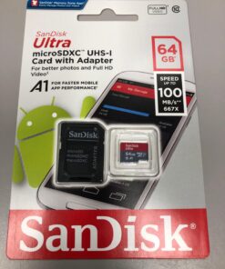 SanDisk 64GB Ultra MicroSDXC UHS-I Memory Card with Adapter - 100MB/s, C10, U1, Full HD, A1, Micro SD Card - SDSQUAR-064G-GN6MA 28 71ZkBYIYAlL