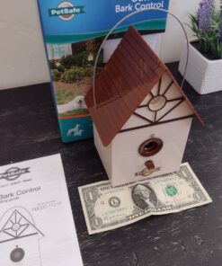 PetSafe Outdoor Ultrasonic Bark Control - Viral on TikTok - No Barking Deterrent for All Dog Sizes - Up to 1/4 Acre Coverage - Weatherproof - Great for Backyards - Bird House Design Standard 26 71ZkSG47kL