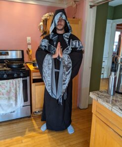 In Character Costumes, LLC Dark Sorcerer Full Length Robe Medium Black 10 71ZkfygEuVL