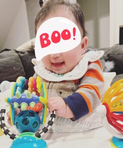 Sassy Teethe & Twirl Sensation Station 2-in-1 Suction Cup High Chair Toy | Developmental Tray Toy for Early Learning | for Ages 6 Months and Up 26 71ZlDeg6S7L