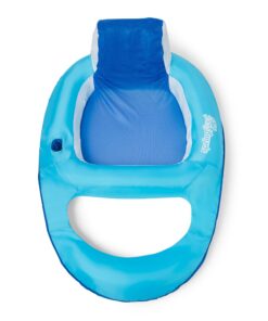 SwimWays Spring Float Recliner - Swim Lounger for Pool or Lake - Light Blue/Dark Blue 17 71ZlG ZUeRL