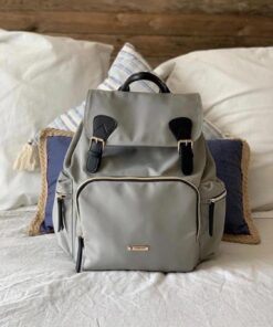 VS VOGSHOW Diaper Bag Backpack, Multifunction Stylish Travel Baby Bag Backpack with Crossbody Strap, Maternity Nappy Bag Gray 110 71ZlSLeJUuL