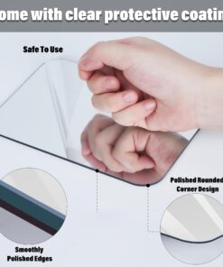 Magnetic Locker Mirror, Real Glass Frameless Mirrors for Locker with Magnetic Backing, for School Locker, Bathroom, Household Refrigerator, Locker Accessory, Workshop Toolbox or Office Cabinet. 9 71ZlWQGEoFL