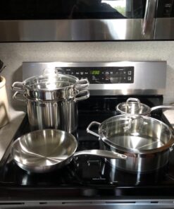 Duxtop Professional Stainless Steel Pots and Pans Set, 17PC Induction Cookware Set, Impact-bonded Technology 51 71Zm84tq0kL