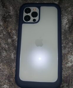 Miracase Glass Case for iPhone 12/ iPhone 12 Pro 6.1 inch (2020), Full-Body Clear Bumper Case with Built-in 9H Tempered Glass Screen Protector for iPhone 12/ iPhone 12 Pro,Dark Blue Dark Blue iPhone 12/12 Pro 6.1'' 31 71ZmIsyo5TL