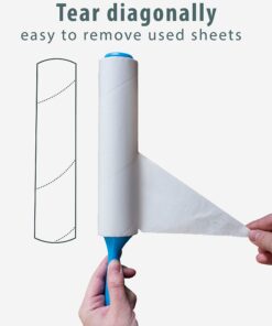 Mammoth Lint Roller-Extra Large Lint Roller, 2 Rollers and 2 Refills, 90 Sheets per Roll, Perfect for Pets (360 Extra Long Sheets Total) 31 71ZmKKhGYcL