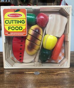 Melissa & Doug Cutting Food - Play Set With 25+ Hand-Painted Wooden Pieces, Knife, and Cutting Board - Pretend Play Kitchen Fruit Toys For Toddlers And Kids Ages 3+ Retail Version Play Food Set 38 71ZmRg7h7iL