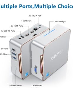 KAMRUI GK3PRO 12GB RAM 256GB M.2 SATA SSD, Intel Celeron N5105 (up to 2.9GHz) Mini Desktop Computer, 2.5-inch SSD, 4K UHD,Gigabit Ethernet, WiFi-5, BT4.2, VESA, Small Form Factor PC 11 71ZmYvecbIL