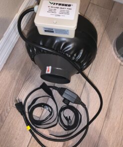 VIVOSUN Ventilation Kit 4 Inch 203 CFM Inline Duct Fan with 4"x 14" Carbon Filter Odor Control System with Australia Virgin Charcoal for Grow Tent Ventilation Z4 w/ carbon filter 40 71Zmo3YPLxL