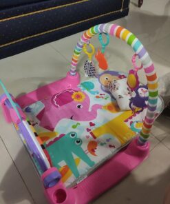 Fisher-Price Baby Gift Set Deluxe Kick & Play Piano Gym & Maracas,Playmat & Musical Toy with Smart Stages Learning Content plus 2 Rattles (Amazon Exclusive) Kick N Play Pink + Maracas 27 71ZnqUuUTpL