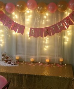 BalsaCircle 60x102-Inch Gold Rectangle Tablecloth for Wedding Party Cake Dessert Events Table Linens 60"*102" 60 71ZpRYXDfQL