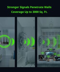 Alternative view of Reyee AX3000 Wi-Fi 6 Router, Dual Band Internet, 802.11ax Wireless, Coverage up to 3,000 Sq. Ft., Gigabit Wan Aggregation, WPA3, Smart VPN for Large Home (RG-E4), 2023 Release