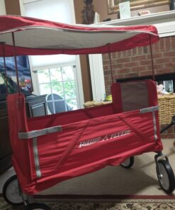 Radio Flyer 3-In-1 EZ Folding, Outdoor Collapsible Wagon for Kids & Cargo, Red Folding Wagon Canopy 87 71ZpwY71fQL