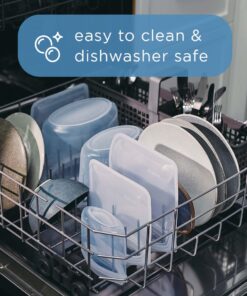 Stasher Reusable Silicone Storage Bag, Food Storage Container, Microwave and Dishwasher Safe, Leak-free, Pocket 2-Pack, Clear + Aqua 2 Pack 30 71Zq5nVvXyL 3