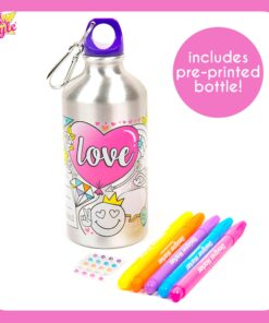 Alternative view of Just My Style Your Decor Color Your Own Water Bottle, Includes Markers & Gemstones, Personalized Water Bottles for Kids, DIY Water Bottles, Custom Water Bottles, Girls Crafts, Gifts for Girls