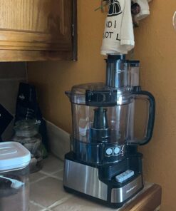 Hamilton Beach Stack & Snap Food Processor and Vegetable Chopper, BPA Free, Stainless Steel Blades, 12 Cup Bowl, 2-Speed 450 Watt Motor, Black (70725A) 40 71ZqeCo4HVL 1