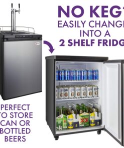 Kegco K309SS-124" Wide Homebrew Single Tap Stainless Steel Digital Kegerator 22 71Zqpgsr pL