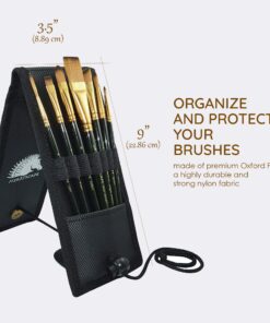 MyArtscape Pocket Paint Brush Set - 7 Artists' Paintbrushes for Watercolor, Acrylic and Oil Painting - Set 1 - Quality Art Supplies Pocket Paint Brushes 001 16 71Zr5SPHlL