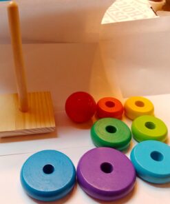 Melissa & Doug Rainbow Stacker Wooden Ring Educational Toy - Wooden Rainbow Stacking Rings Baby Toy, Stacker Toys For Infants And Toddlers 35 71Zs eyX7NL 2