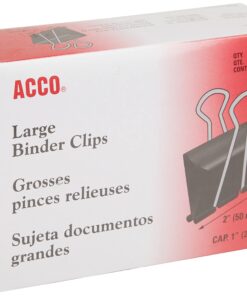 Alternative view of Acco Brand Binder Clips, Large, 1 Box, 12 Clips/Box (72100)