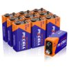 PILOCEL Smoke Alarm Batteries, 9 Volt Alkaline Performance All-Purpose Batteries, 10 Count Pack Ultra Long-Lasting for Household and Office Devices