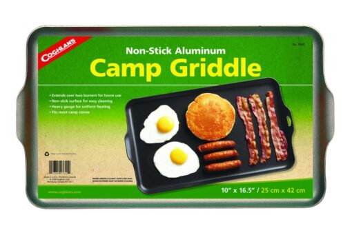 Coghlan's Two Burner Non-Stick Camp Griddle, 16.5 x 10-Inches Black 1 Pack