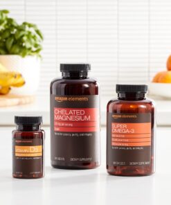 Amazon Elements Super Omega-3 with Natural Lemon Flavor, EPA & DHA Omega-3 fatty acids, 120 Count (1280 mg per serving, 2 Softgels) (Packaging may vary) 19 71Ztf1AskHL 1