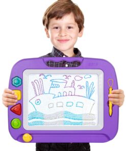 SGILE Magnetic Drawing Board Toy for Kids, Large Doodle Board Writing Painting Sketch Pad, Purple 16*13 in 34 71ZtpXDgfSL
