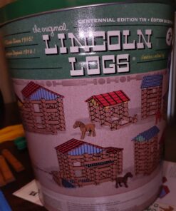 Lincoln Logs Centennial Edition Tin Amazon Exclusive-150+ Pieces-Real Wood-Ages 3+-Best Retro Building Gift Set for Boys/Girls-Creative Construction Engineering-Top Blocks Kit-Preschool Education Toy 56 71Zttib0bL