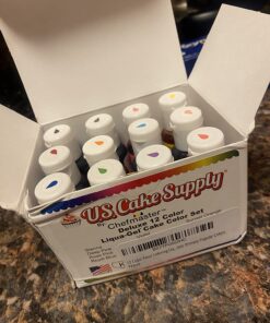 12 Color Food Coloring Liqua-Gel Decorating Kit – U.S. Art Supply Food Grade, 0.75 fl. oz. (20ml) Bottles, Non-Toxic Primary Popular Colors 27 71Zu1ybIsL