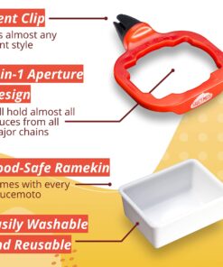 Saucemoto Dip Clip | An in-car sauce holder for ketchup and dipping sauces. As seen on Shark Tank (2 Pack, Black) 2 Pack 22 71ZvTE3rIL