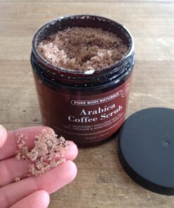 Arabica Coffee Body Scrub Exfoliator - Loaded with Caffeine for Cellulite and Stretch Marks | Exfoliating Skin on Face, Hand, Foot, Butt - Coffee Scrub for Women by Pure Body Naturals, 12 Ounce 76 71ZvgUxCWzL