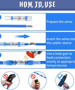 210pcs Heat Shrink Wire Connectors Sopoby 135 pcs Heat Shrink Crimp Butt Connectors Mixed with 75 pcs Solder Seal Wire Connectors 26-10GA Electrical Connectors Waterproof Assorted Wire cnectors Kit 18 71Zw3KVRGhL