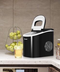 Alternative view of COSTWAY Countertop Ice Maker, 26LBS/24H Portable and Compact Ice Maker Machine, Ice Cubes Ready in 6 Mins, Electric High Efficiency Small Ice Maker with Ice Scoop for Home Kitchen Office, Black